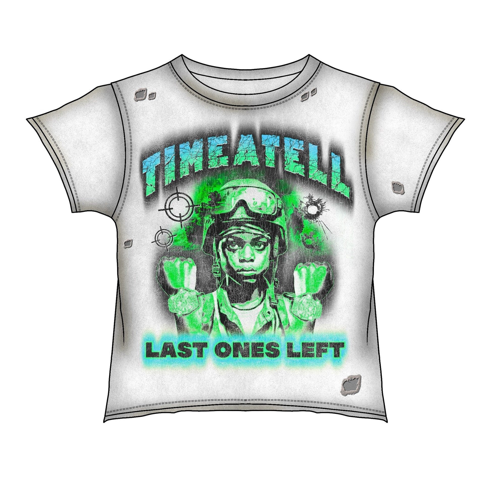 Last ones Left Tee (White/Green/Blue)