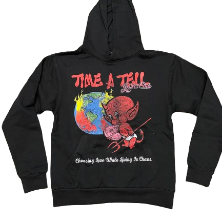 "Choosing Love While Living in Choas" Pullover (Black/Red) LIMITED