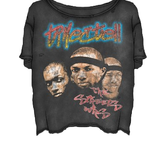 Distressed Marlo Tee (Black)