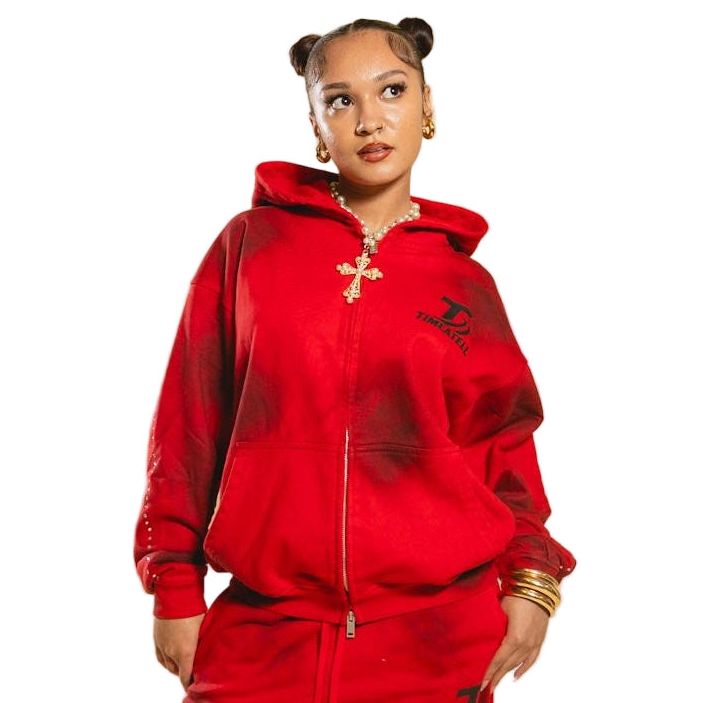 The Red Faded Earth Zip-Up shoptimeatell
