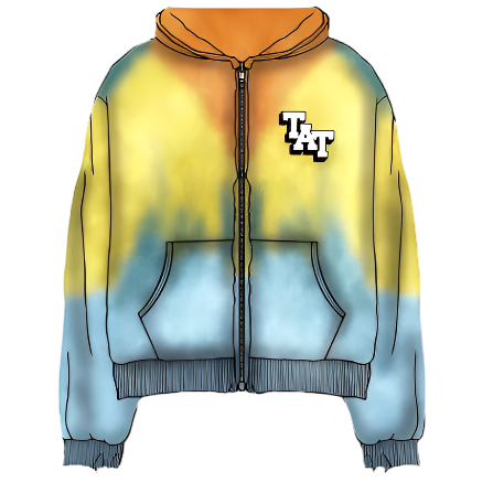 Multi color zip up (Pink) shoptimeatell