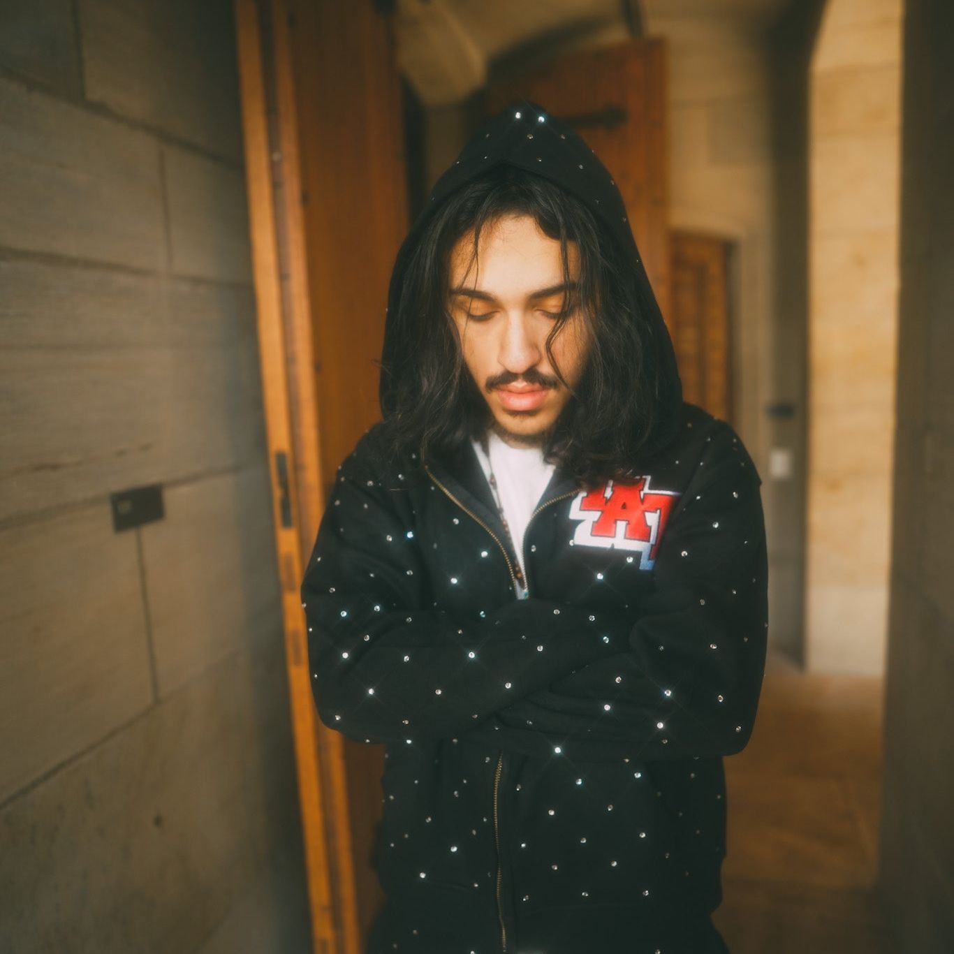 Rhinestone Sweatsuit (Black/Red) shoptimeatell