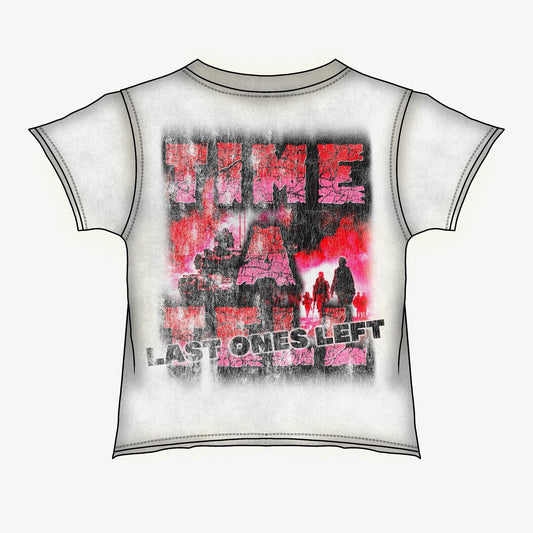 Time a Tell Last ones Left Tee (White/Red)
