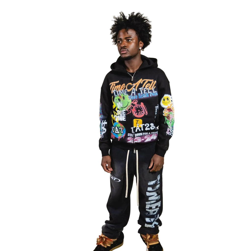 TIME A TELL GRAFFITI HOODIE ( VINTAGE PACK ) AVAILABLE LIMITED TIME