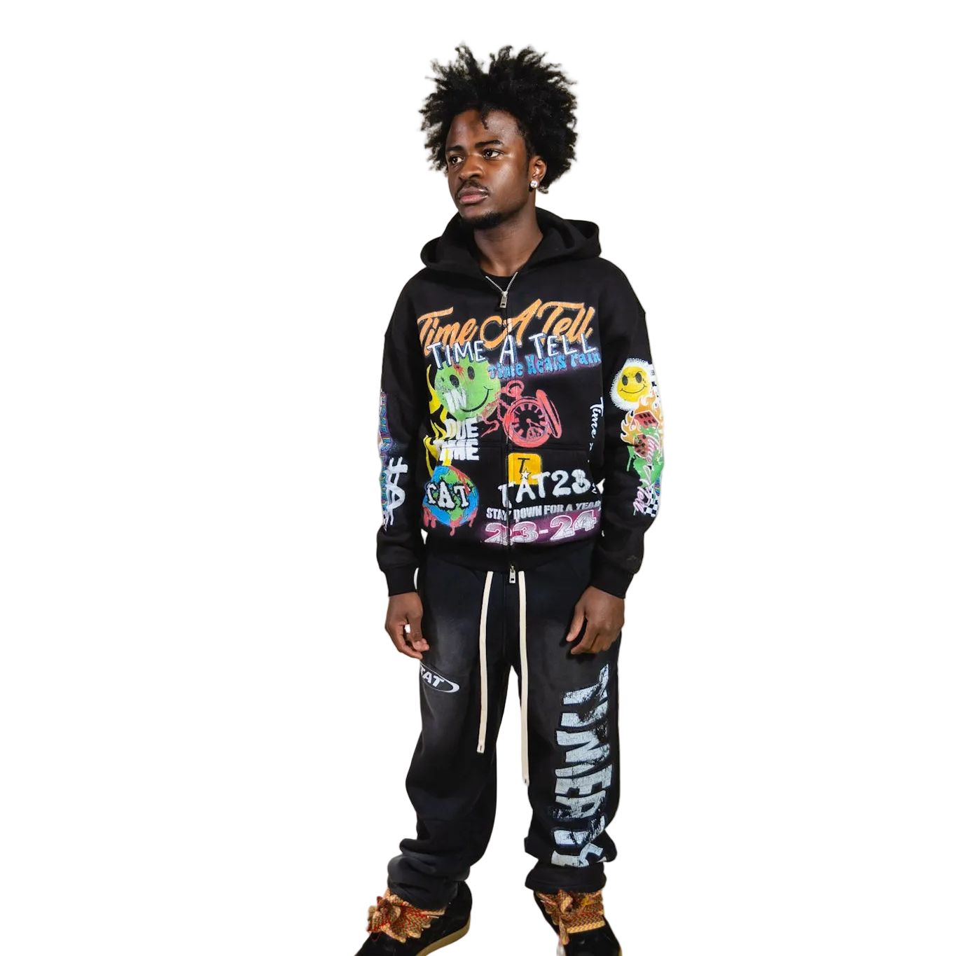 TIME A TELL GRAFFITI HOODIE ( VINTAGE PACK ) AVAILABLE LIMITED TIME