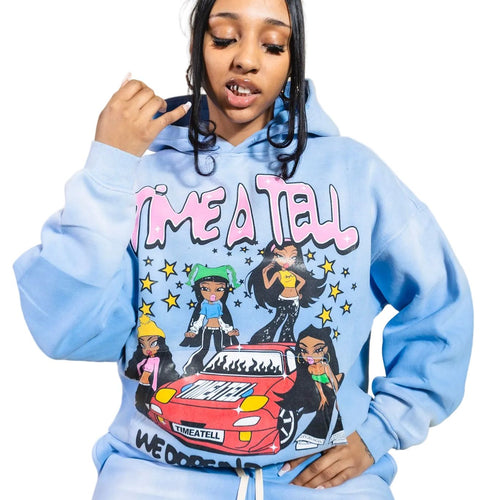 BLUE TIME A TELL WE DOPE IN REAL LIFE HOODIE ( VINTAGE PACK ) LIMITED TIME