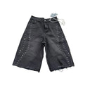 TIME A TELL Rhinestone Studded Denim JORTS shoptimeatell