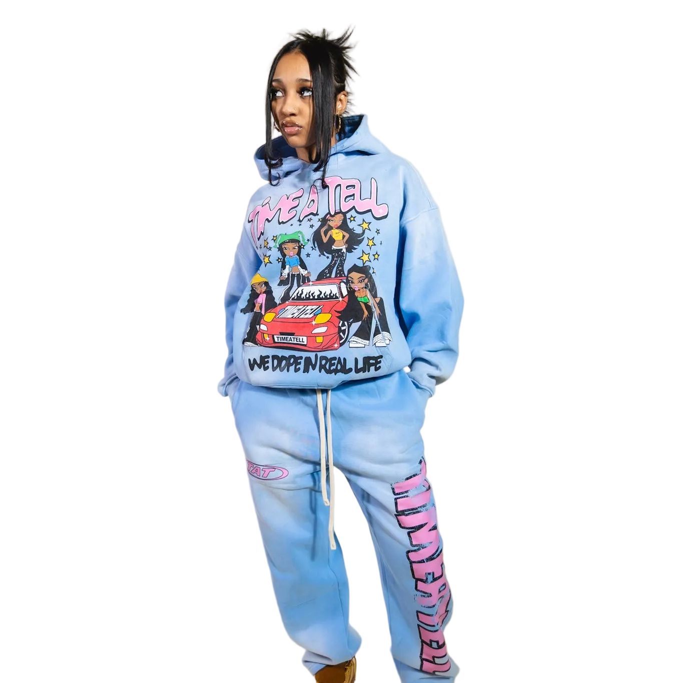 TIME A TELL BLUE WE DOPE IN REAL LIFE SWEATSUIT ( VINTAGE PACK) AVAILABLE LIMITED TIME