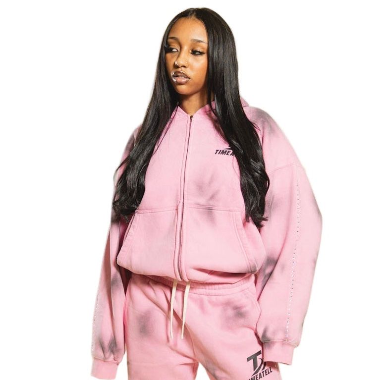 The Pink Faded Earth Zip-Up shoptimeatell