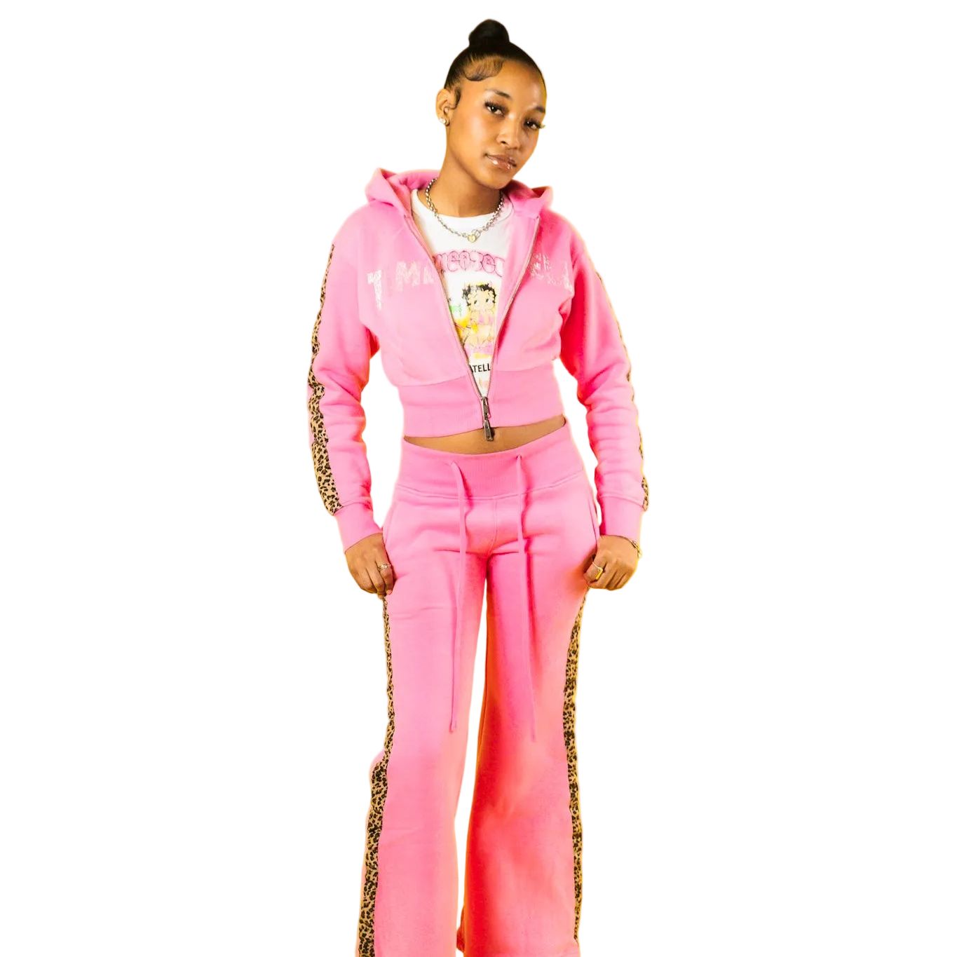 TIME A TELL CHEETAH SET  ( PINK )