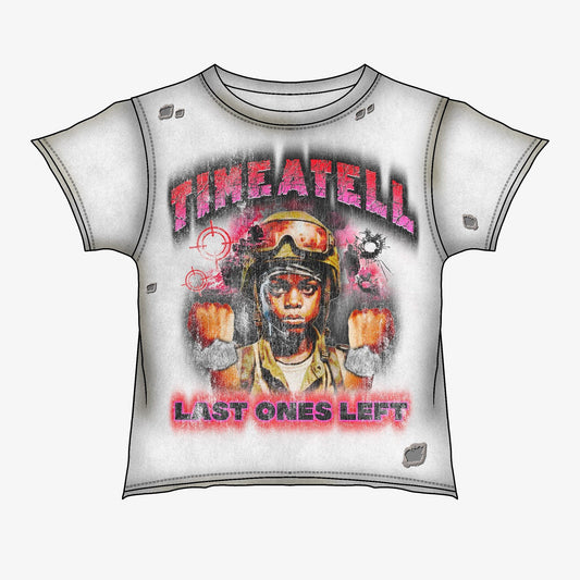 Time a Tell Last ones Left Tee (White/Red)