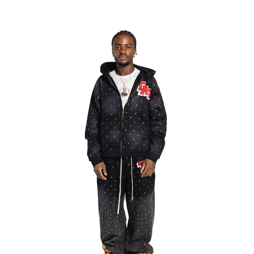 ( AVAILABLE FOR PRE ORDER SHIPS OUT FEBRUARY 1ST ) Sweatsuit (Black/Red) shoptimeatell