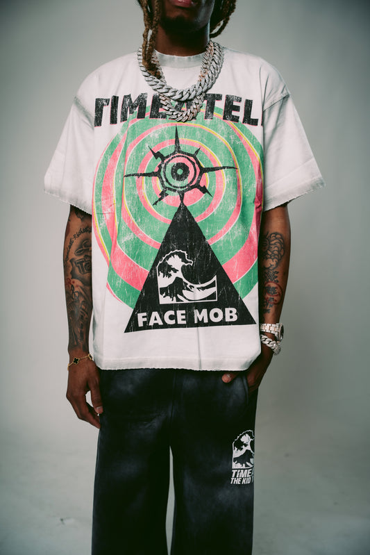 Time a Tell Pink white Tee shoptimeatell