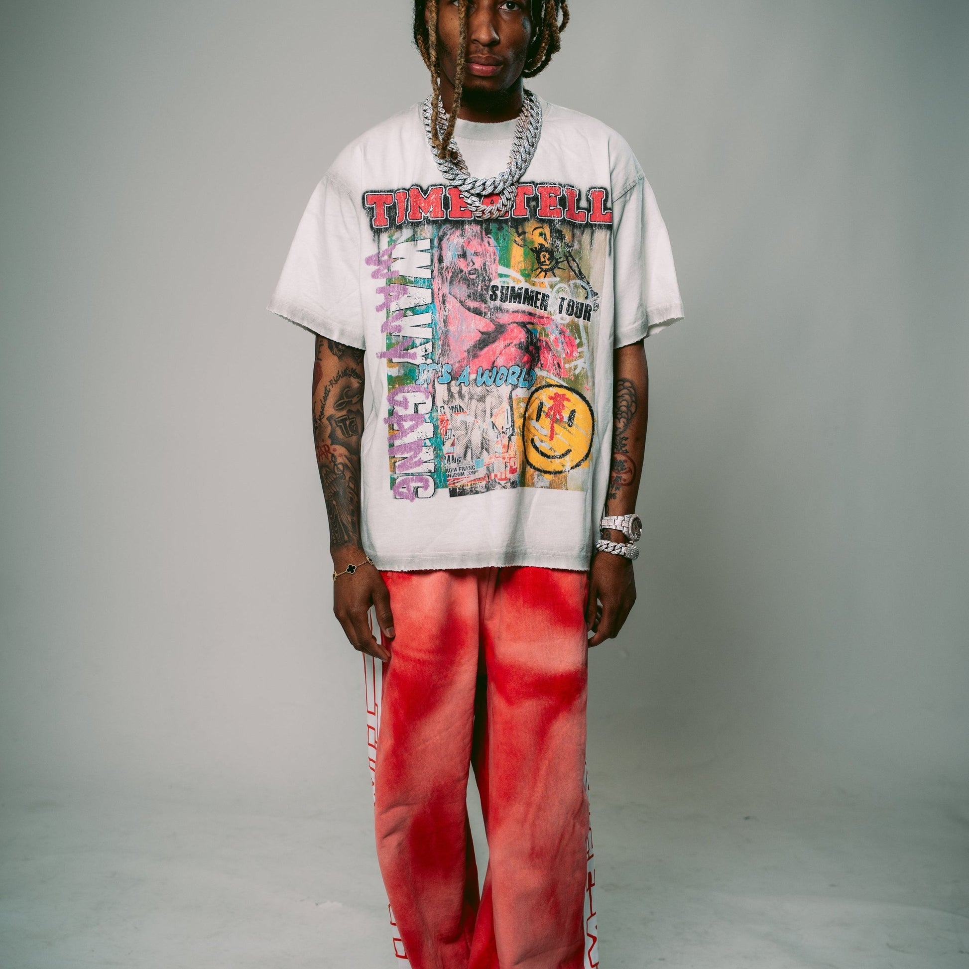 TIME A TELL X BABYFACE RAY ITS A WORLD TEE shoptimeatell