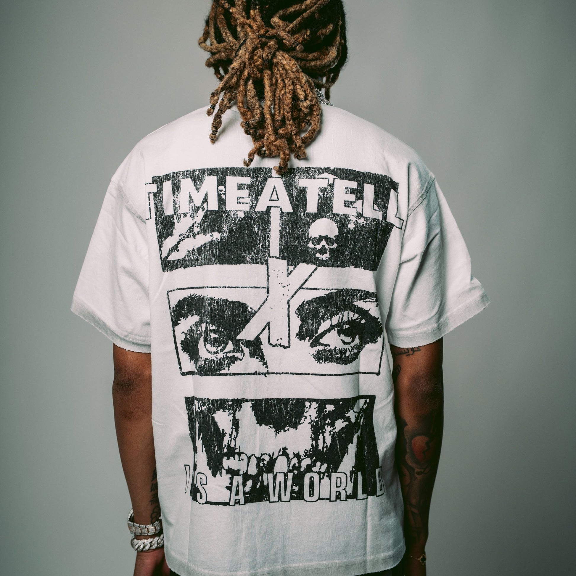 Time a Tell Black and White Tee shoptimeatell