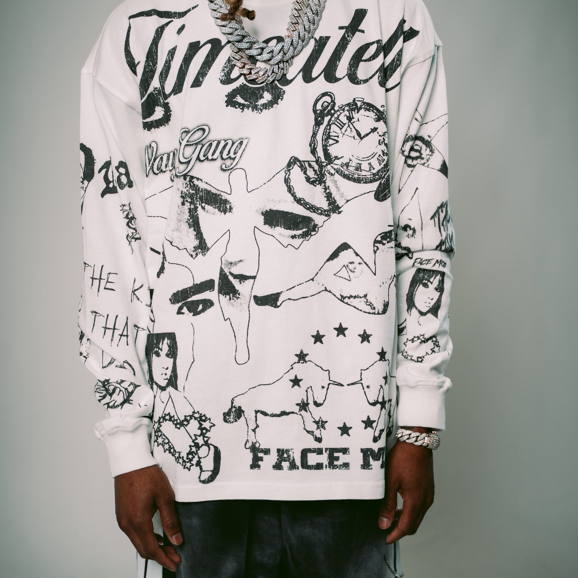 TIME A TELL X BABYFACE RAY FACE MOB LONG SLEEVE shoptimeatell