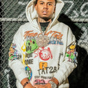 Graffiti Zip Up (White) shoptimeatell