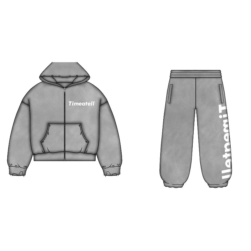 TIME A TELL PLANE JANE SETS ( GREY )