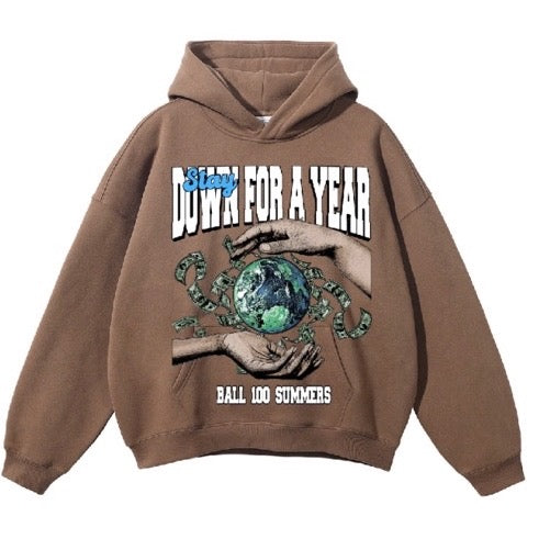 Ball 100 Summers Hoodie (Brown) shoptimeatell