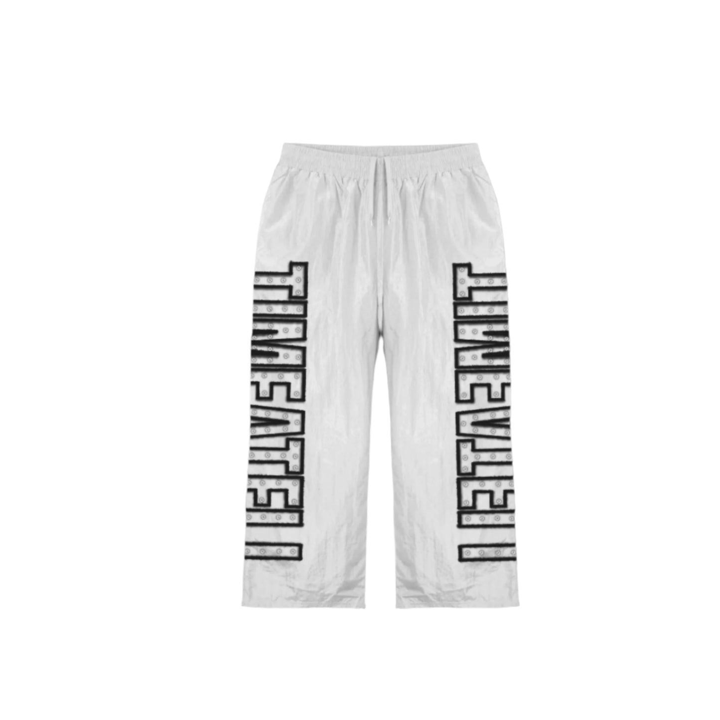 Time a Tell Logo Parachute Sweats (White)