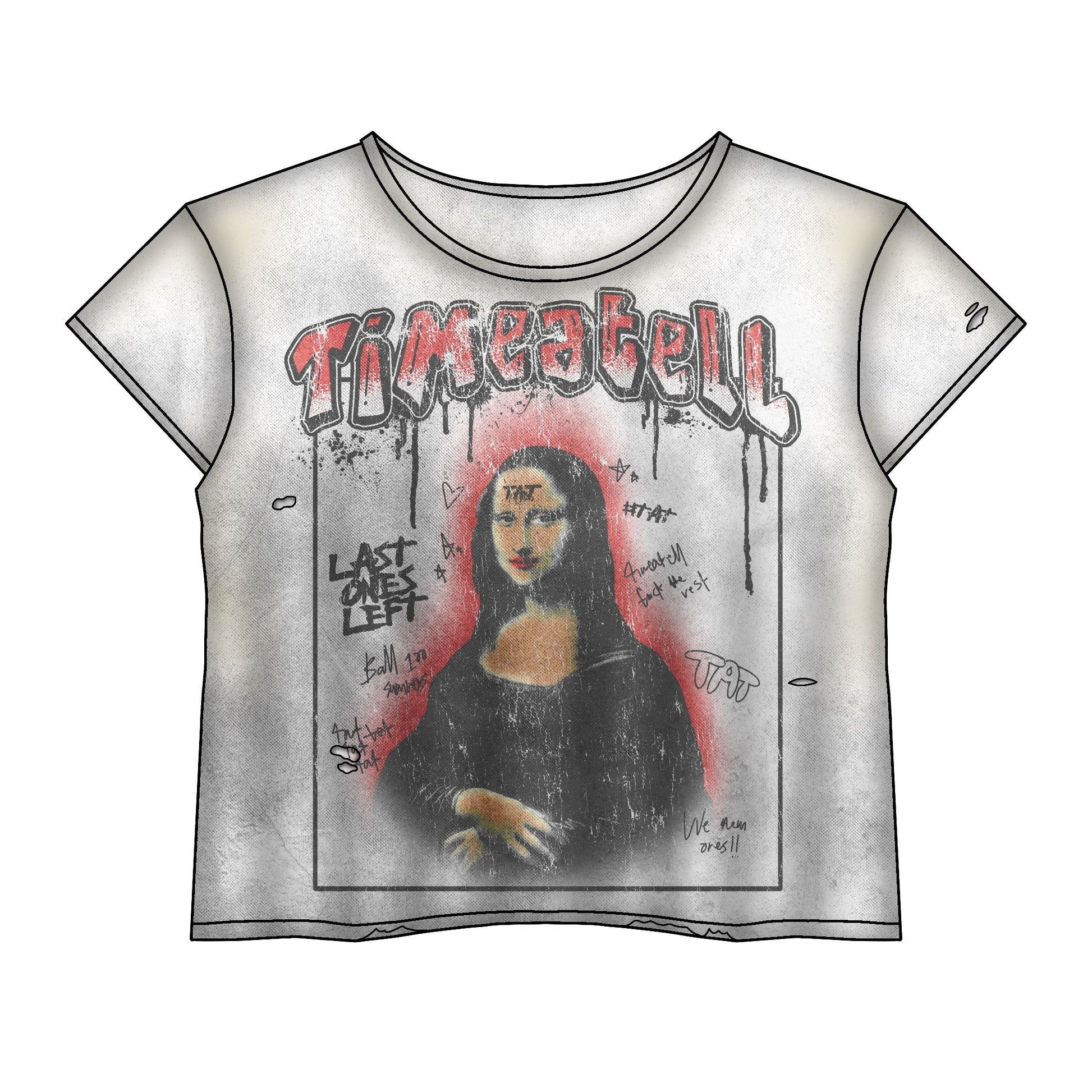 Mona Lisa Graffiti Tee (White)