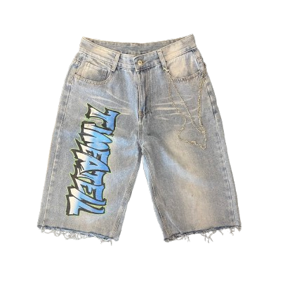 Tat denim shorts (Blue Logo) (Copy) shoptimeatell
