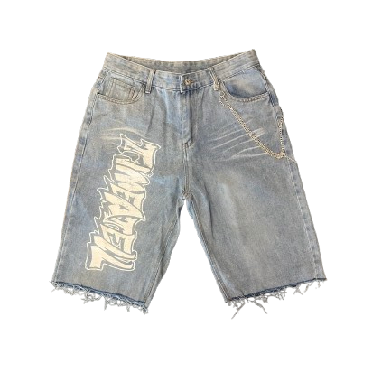 Tat denim shorts (White Logo) shoptimeatell