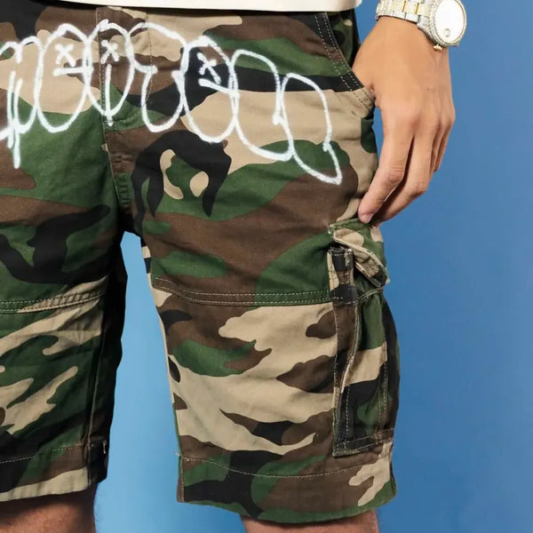 TIME A TELL ARMY SHORTS
