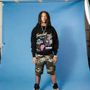 BLACK TIME A TELL “ OVERLY “ HOODIE