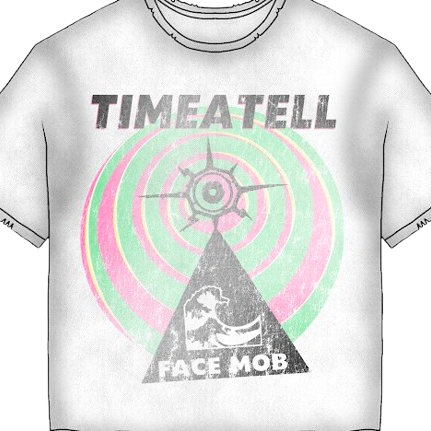 Time a Tell Pink white Tee shoptimeatell