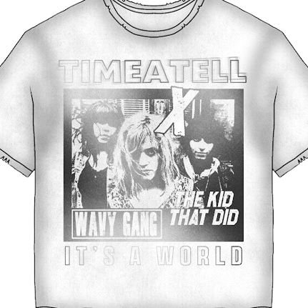 Time a Tell Black and White Tee shoptimeatell