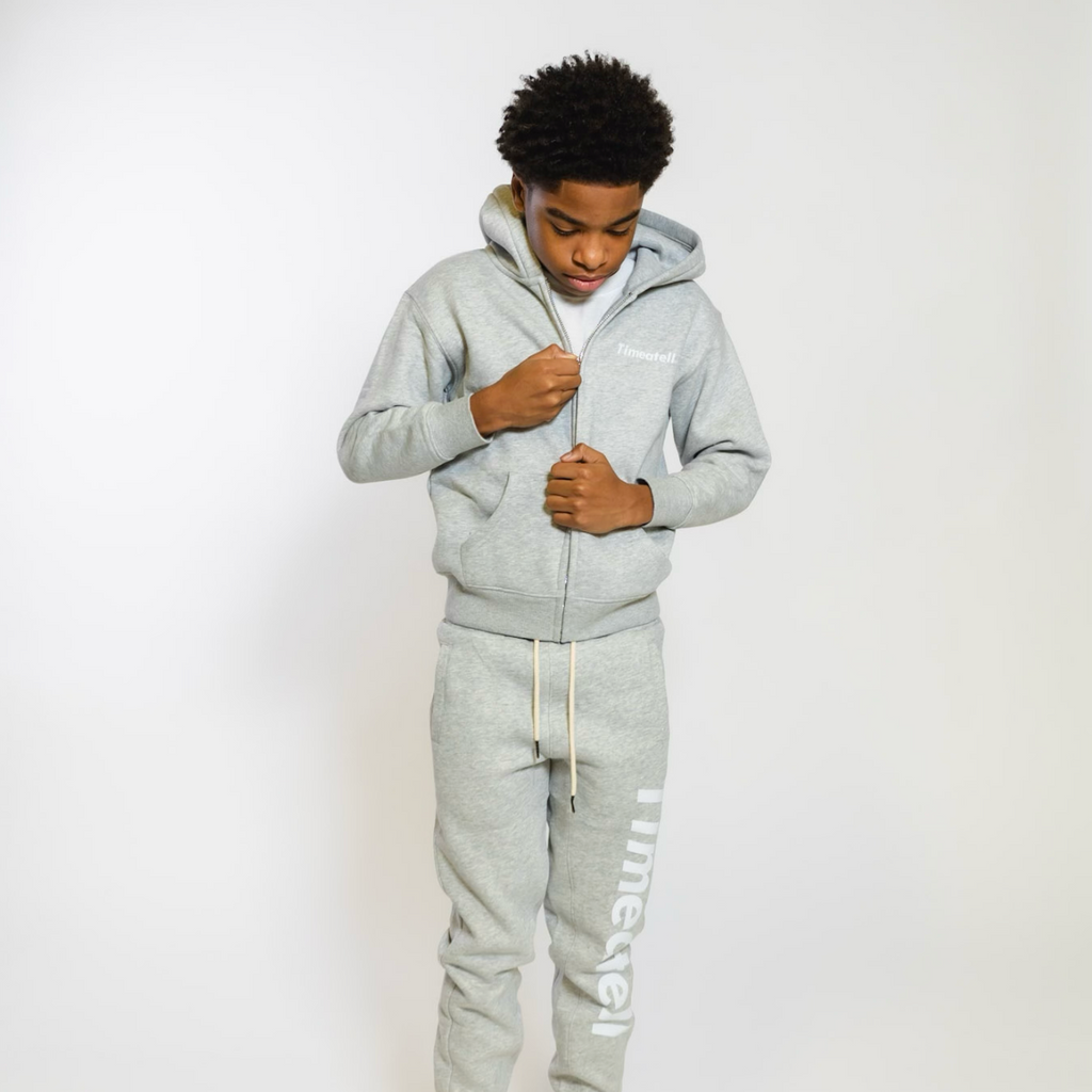 Kids Grey Plain Jane set shoptimeatell