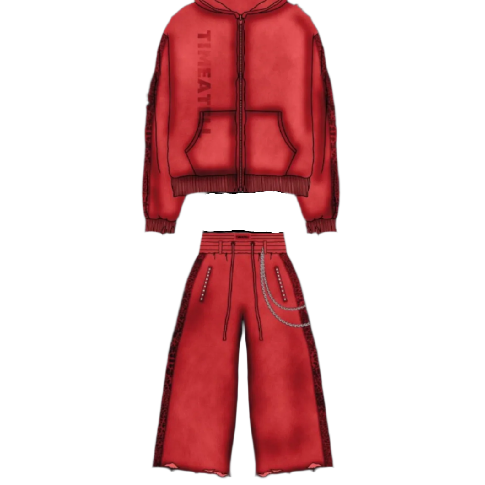 Cheetah Print Set (Red)