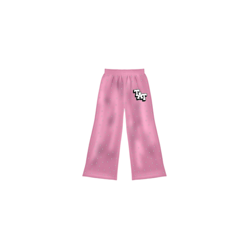 Diamond Studded Sweatpants (Pink) shoptimeatell